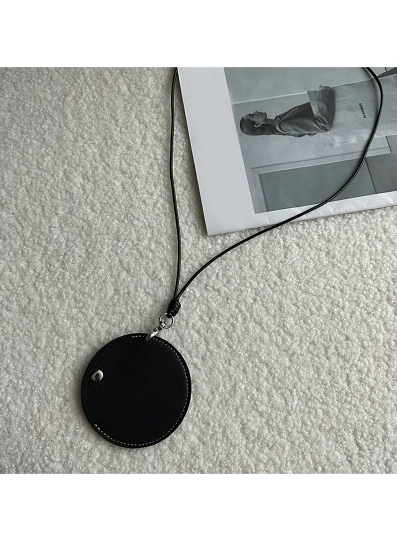 قطعة واحدة حقيبة عنق معلقة متينة لحفظ السماعات، لحفظ الأشياء الصغيرة في الصيد وركوب الدراجات، حقيبة جلدية صغيرة مناسبة لحفظ الأغراض الصغيرة. - Image 2