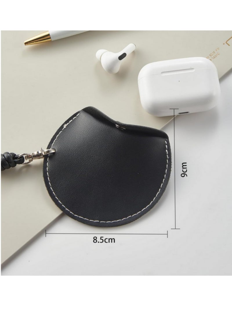 قطعة واحدة حقيبة عنق معلقة متينة لحفظ السماعات، لحفظ الأشياء الصغيرة في الصيد وركوب الدراجات، حقيبة جلدية صغيرة مناسبة لحفظ الأغراض الصغيرة. - Image 4