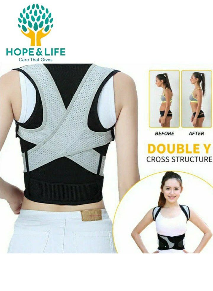 Hope And Life - Hope And Life Back And Shoulder Support Brace To Correct Posture And Relieve Pressure On The Spine - For Men And Women - Image 1