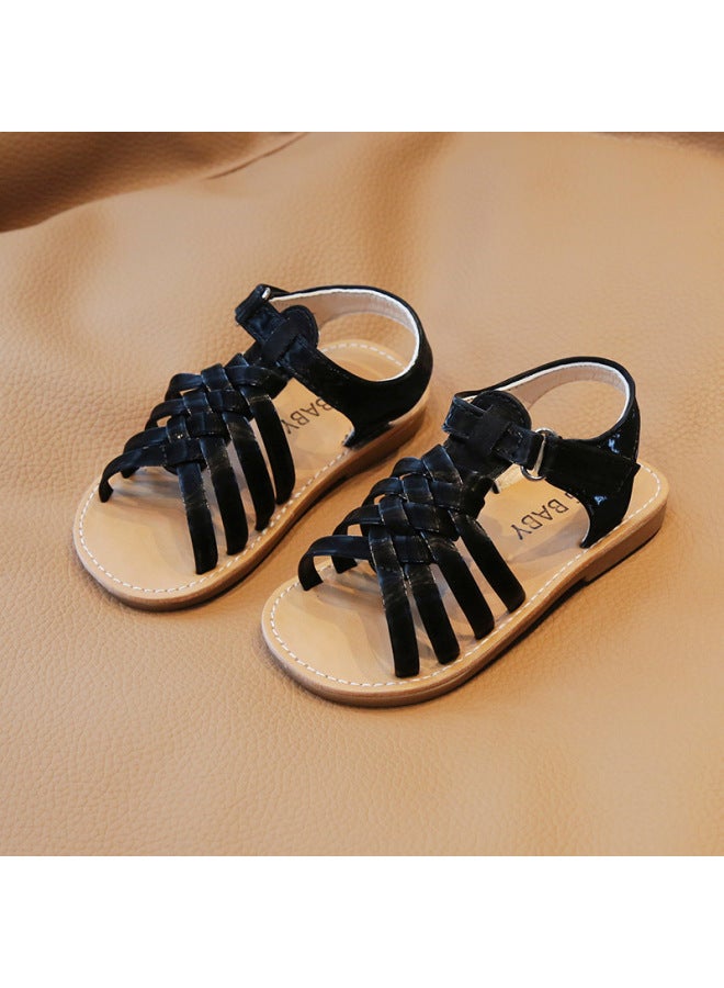 Children's Woven Sandals Boys And Girls Summer New Fashion Casual Shoes Student Shoes Open Toe Soft Sole Beach Shoes