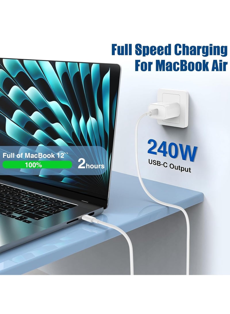 زاڤي سلك شاحن تايب سي الى تايب سي 240 واط 2 متر، كابل شحن سريع USB Type C ناعم مرن اصلي لا يسخن وآمن على البطارية، متوافق مع ايفون 15 16 17 برو ماكس، سامسونج، ماك بوك، وايباد - Image 5