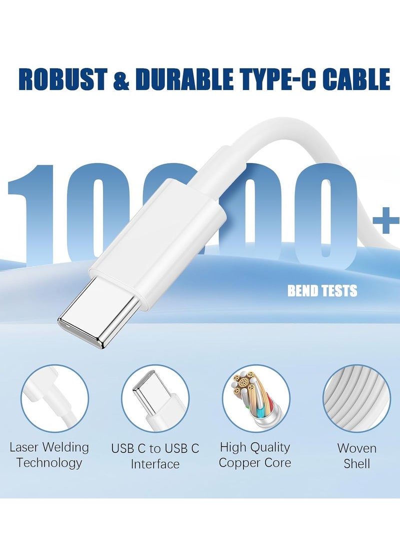زاڤي سلك شاحن تايب سي الى تايب سي 240 واط 2 متر، كابل شحن سريع USB Type C ناعم مرن اصلي لا يسخن وآمن على البطارية، متوافق مع ايفون 15 16 17 برو ماكس، سامسونج، ماك بوك، وايباد - Image 3