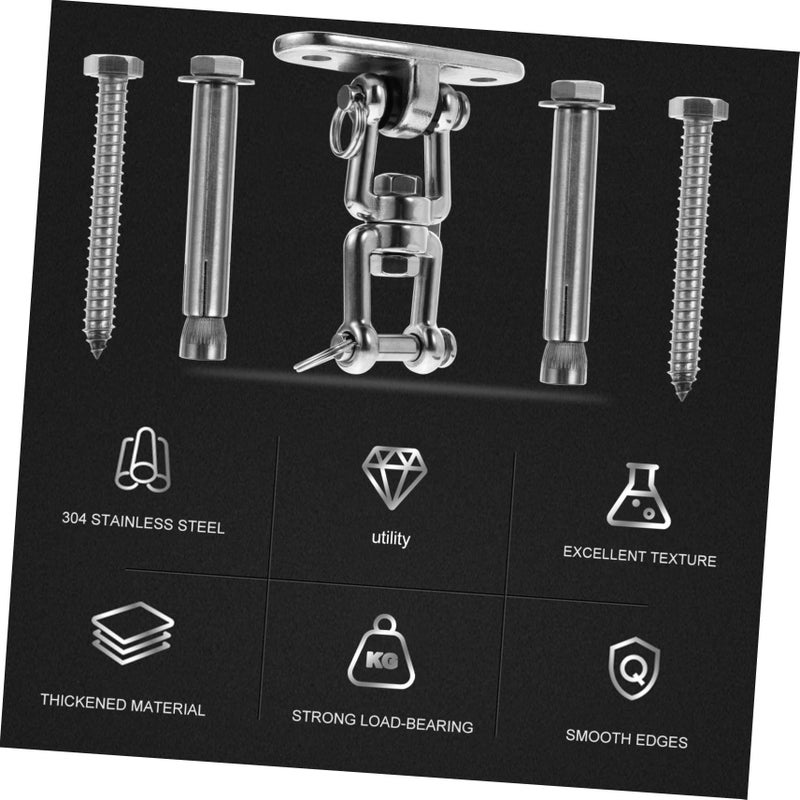Heavy Duty Swivel Swing Hook Kit 360 Degree Rotation for Hammock and Fitness Equipment Easy Installation - Image 3