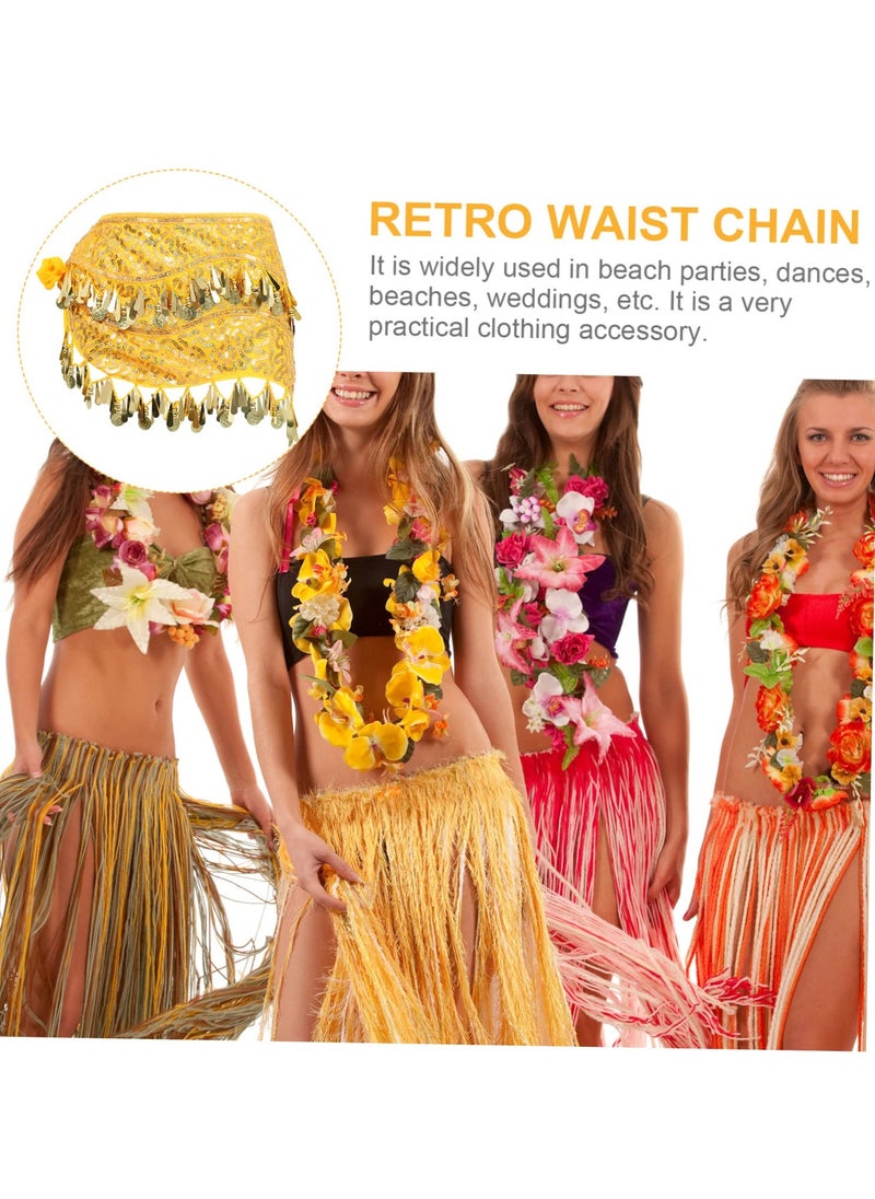 Generic - Gold Coin Belly Dance Skirt for Women, Chiffon Belly Dancing Belt, Ideal for Latin Zumba and Yoga, Stylish Dance Costume - Image 1