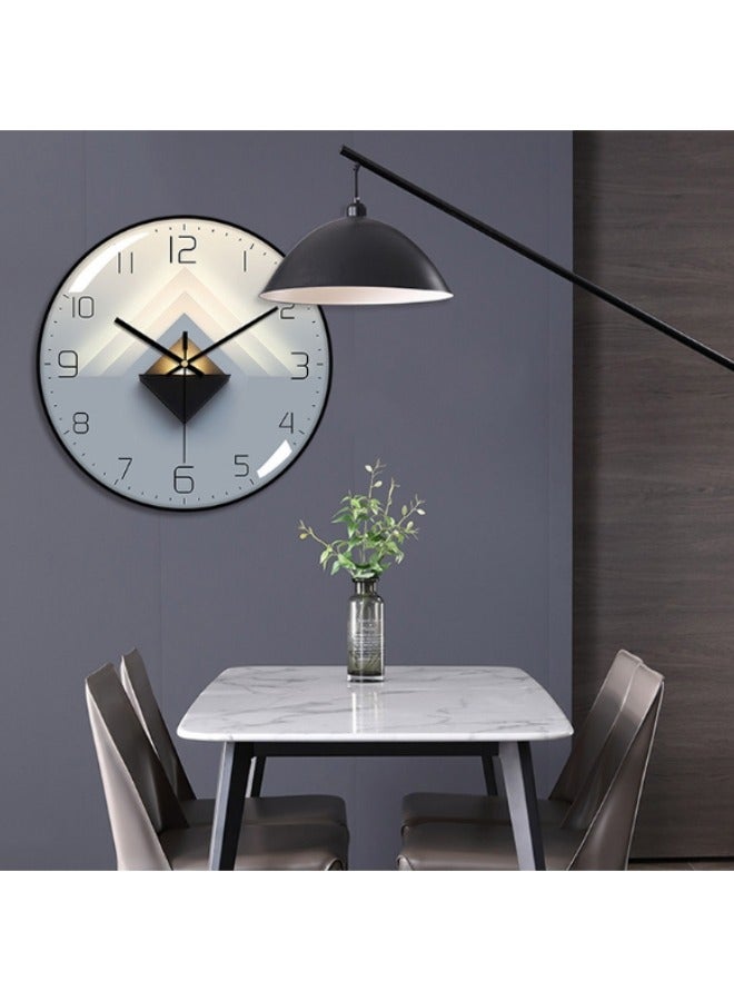 ميكسد 12 بوصة جدار ساعة كتم كوارتز ساعة زجاج دقيقة مناسبة لغرفة نوم مطبخ غرفة معيشة مكتب - Image 2