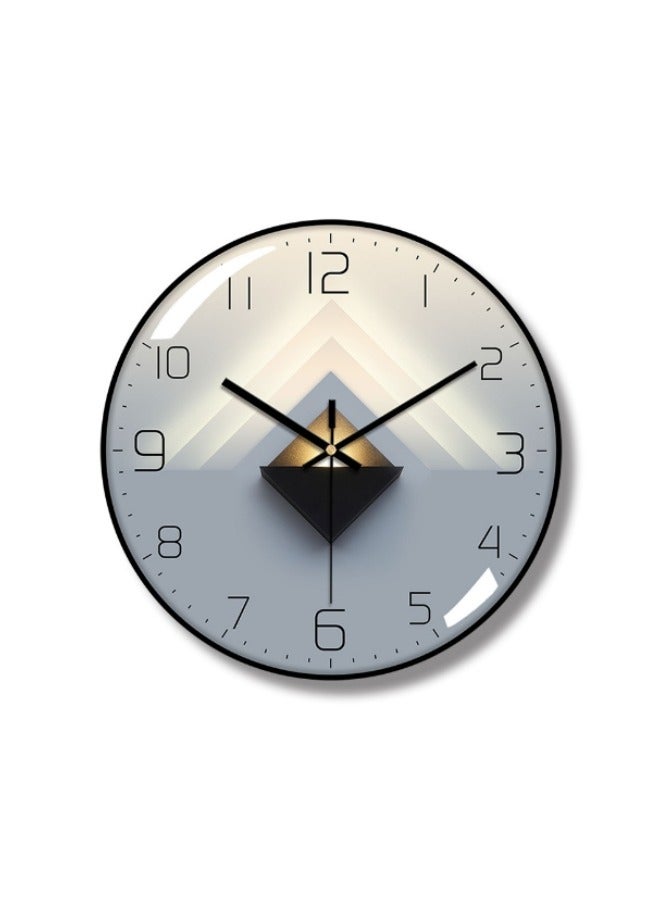 ميكسد 12 بوصة جدار ساعة كتم كوارتز ساعة زجاج دقيقة مناسبة لغرفة نوم مطبخ غرفة معيشة مكتب - Image 1