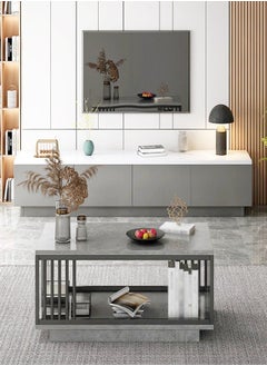 fashionhome Modern Upgraded Minimalist Luxury Design TV Cabinet Silent Slide 4 Drawers Storage Rack Home Floor Cabinet Small Apartment Bedroom Nordic TV Table 15mm Thick Wood Furniture 160x30x29 cm  - Image 3