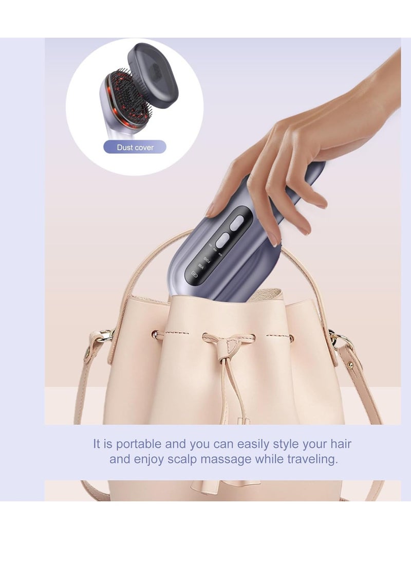 عام جهاز تدليك الرأس الكهربائي، مشط تدليك فروة الرأس بالزيت العطري، العناية بالشعر، العلاج بالضوء الأحمر، مشط مضاد لتساقط الشعر، 3 صناديق من الزيوت العطرية المغناطيسية، غطاء غبار للحماية - Image 2