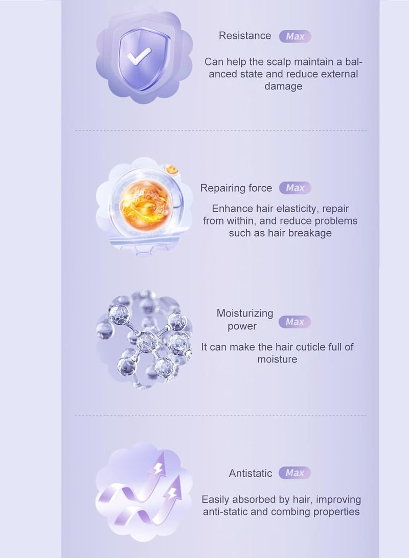 عام جهاز تدليك الرأس الكهربائي، مشط تدليك فروة الرأس بالزيت العطري، العناية بالشعر، العلاج بالضوء الأحمر، مشط مضاد لتساقط الشعر، 3 صناديق من الزيوت العطرية المغناطيسية، غطاء غبار للحماية - Image 3