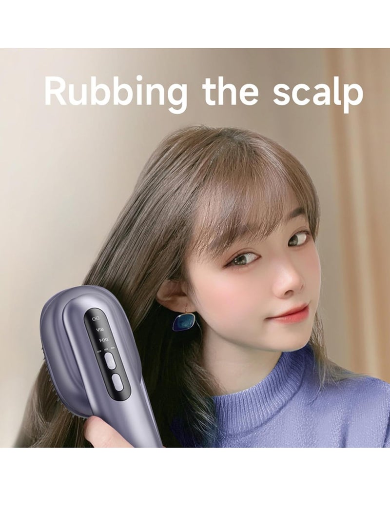 عام جهاز تدليك الرأس الكهربائي، مشط تدليك فروة الرأس بالزيت العطري، العناية بالشعر، العلاج بالضوء الأحمر، مشط مضاد لتساقط الشعر، 3 صناديق من الزيوت العطرية المغناطيسية، غطاء غبار للحماية - Image 4