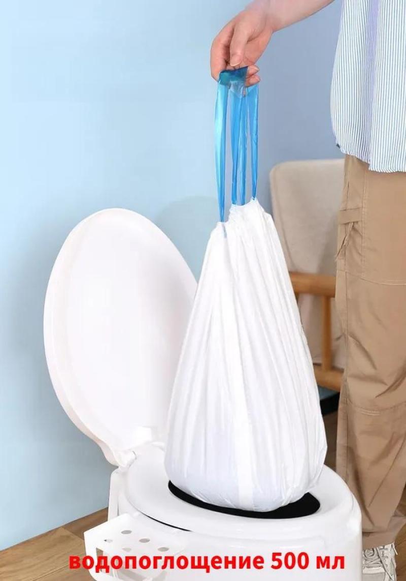 Disposable Toilet Bag 38x58 Cm Large Size Pack Of 20 Sturdy Plastic Portable Toilet - Simple Design For Travel Outdoor Camping Hygiene Solution - Image 2