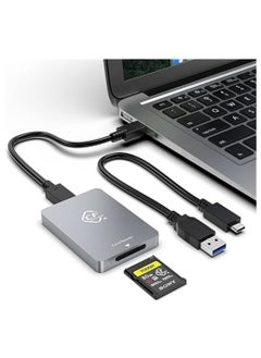 CF Express Card Reader Type A, CF Express Card Reader USB 3.2 Gen2 10Gbps Memory Card Adapter with USB C to USB C, USB A Cable for Windows, Mac OS, Linux, Android