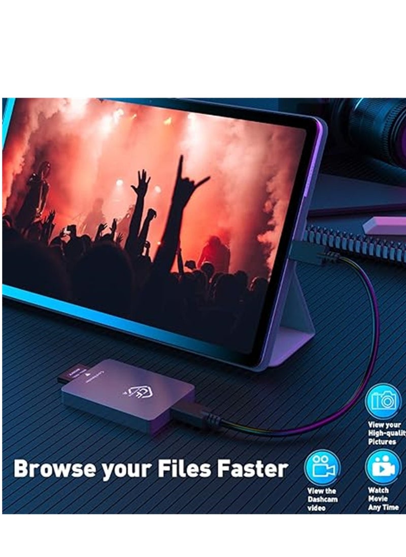 KASTWAVE - CF Express Card Reader Type A, CF Express Card Reader USB 3.2 Gen2 10Gbps Memory Card Adapter with USB C to USB C, USB A Cable for Windows, Mac OS, Linux, Android - Image 1