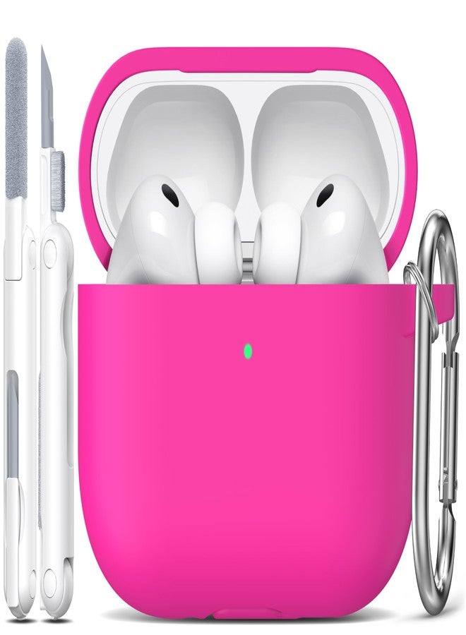 R-fun جراب R-fun لسماعات AirPods Pro 3 (2025)، غطاء حماية من السيليكون الناعم متوافق مع سماعات Apple AirPods Pro من الجيل الثالث (كابل USB-C) للرجال والنساء، مع طقم تنظيف وسلسلة مفاتيح، لون وردي فاتح - Image 1