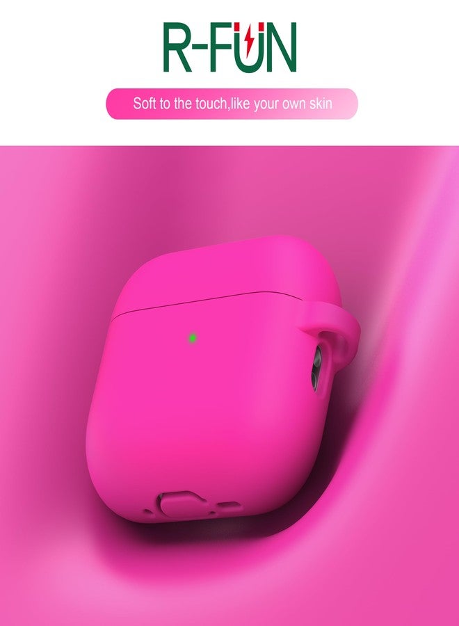 R-fun جراب R-fun لسماعات AirPods Pro 3 (2025)، غطاء حماية من السيليكون الناعم متوافق مع سماعات Apple AirPods Pro من الجيل الثالث (كابل USB-C) للرجال والنساء، مع طقم تنظيف وسلسلة مفاتيح، لون وردي فاتح - Image 3