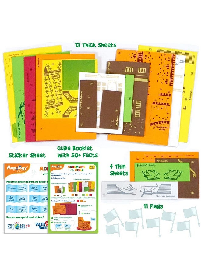 Imagimake Mapology - Solar System & Monuments of The World, Educational & Construction Based Activity Kit - Puzzles for Kids for Age5 Years+, Best Gift for Boys & Girls - Image 3