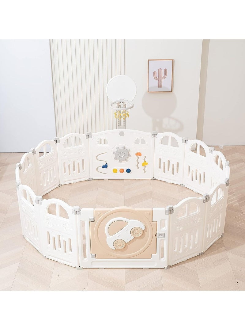 A foldable children's playground with adjustable shape and free installation, equipped with basketball hoop and children's drawing board
