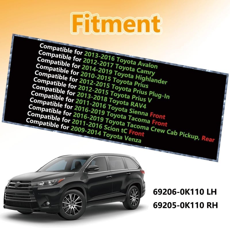 Cheriezing Chrome Interior Door Handles Set for Toyota - Image 2