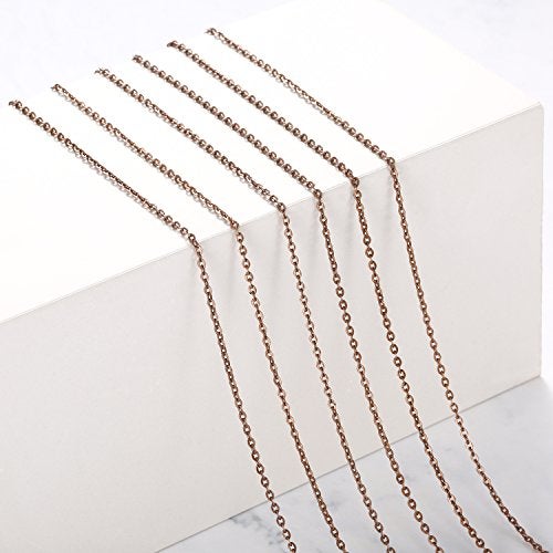 TecUnite 24 Pack Antique Red Copper Cable Chain Necklace Twisted Link Chain for Jewelry Making(24 Inch) - Image 3