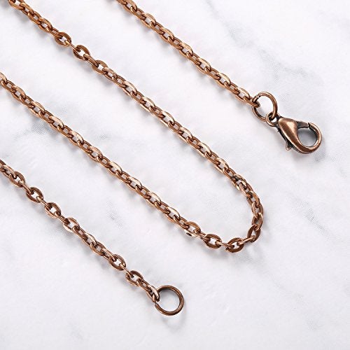 TecUnite 24 Pack Antique Red Copper Cable Chain Necklace Twisted Link Chain for Jewelry Making(24 Inch) - Image 4