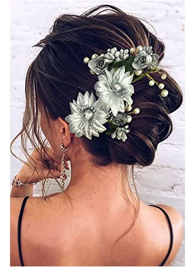 Women Artificial Rose Flower Made Hair Accessories And Hair Pin 2166 Silver - pzsku/Z048B8746882B8F05D3B1Z/45/_/1662633131/629b4f87-22db-4a59-a412-5d0c35c96344