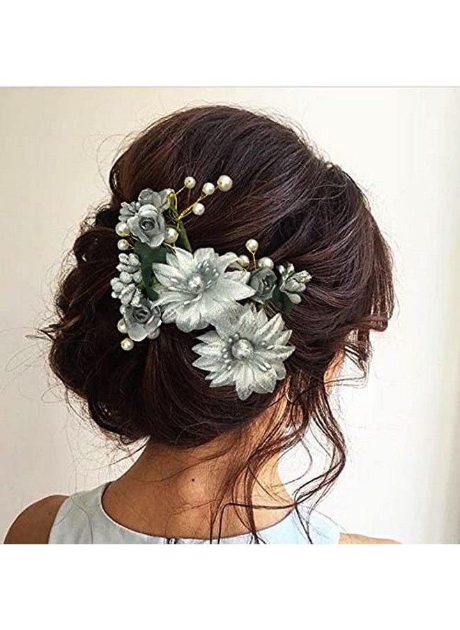 Women Artificial Rose Flower Made Hair Accessories And Hair Pin 2166 Silver - pzsku/Z048B8746882B8F05D3B1Z/45/_/1662633132/e5ac2750-5f62-44ed-8ce8-3b558b20f472