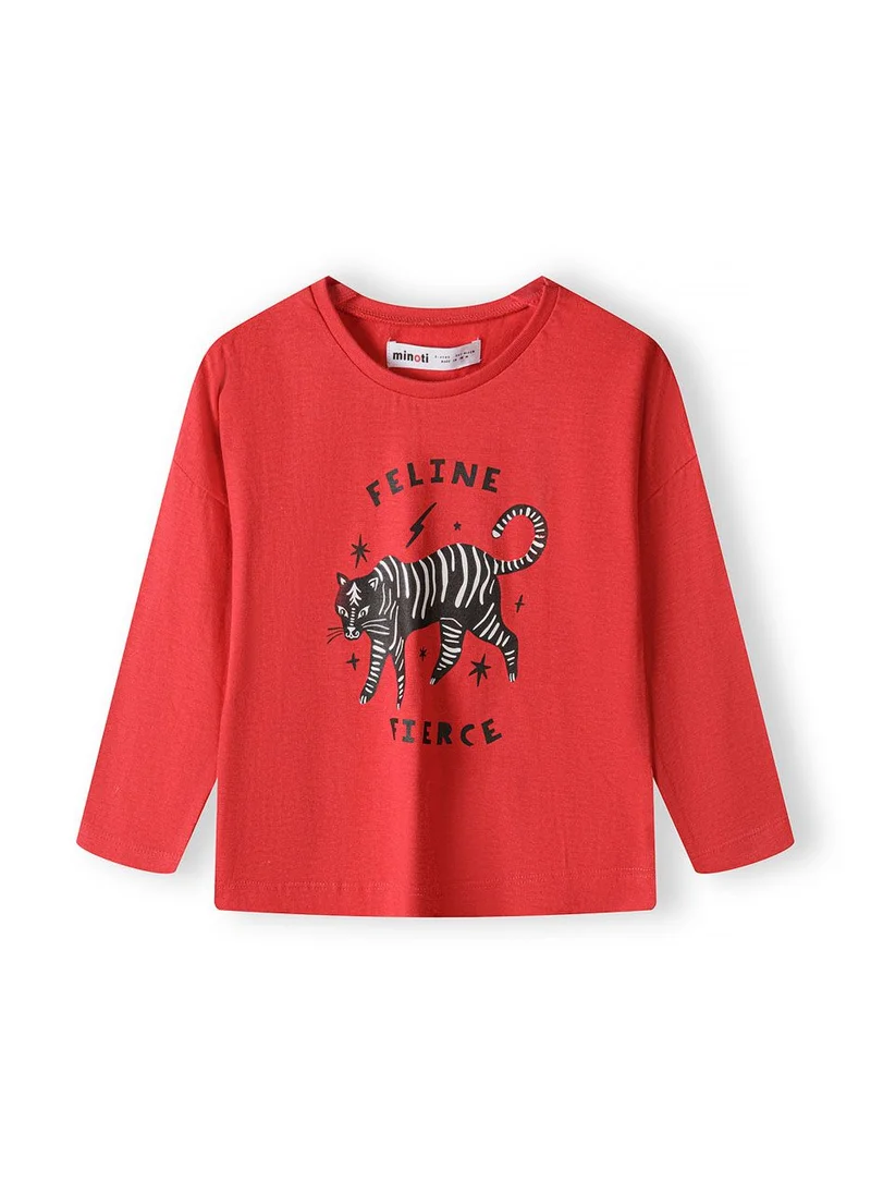 MINOTI Girls Graphic Print Long Sleeved T-Shirt