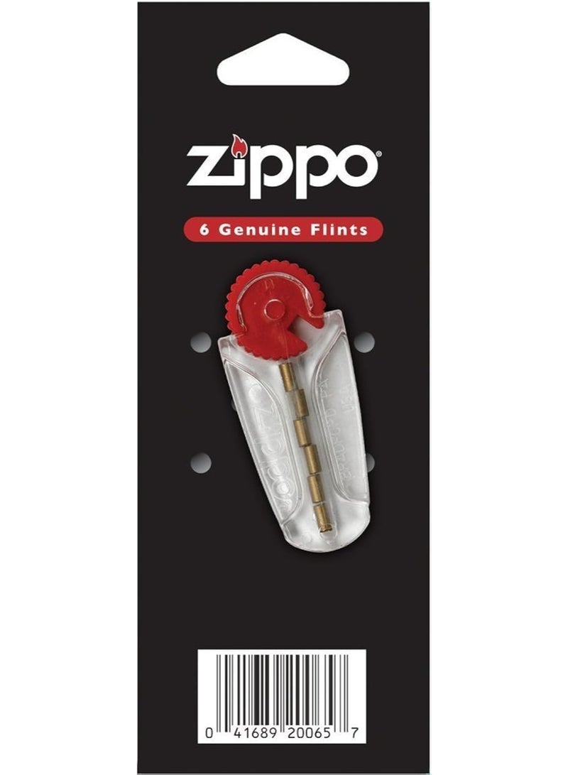 Zippo Genuine Flints (6-pack) Zippo Zippo Flints Lighter flints Zippo lighter Lighter accessories Lighter parts Genuine Zippo Flint wheel Lighter fluid Zippo supplies - Image 1