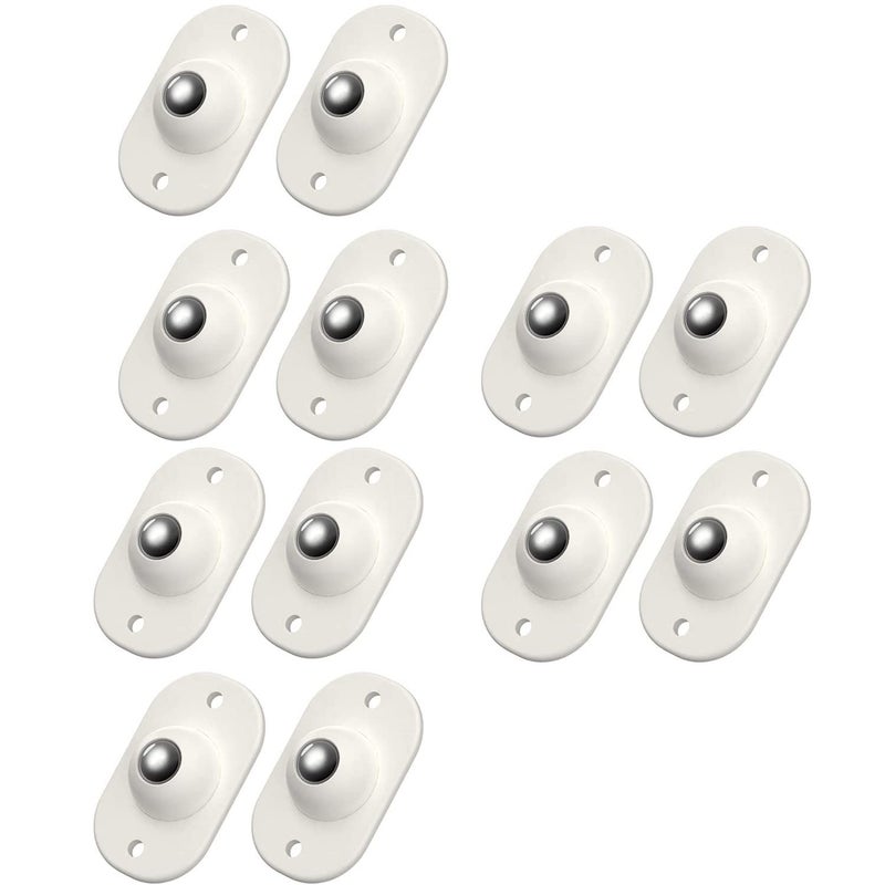 HENIJ Self Adhesive Castor Wheels Universal Castor Pulley with 360 Degree Rotation Mini Casters Wheels Moving Accessories for DIY Toy Car Bin Storage Container Trash Can Caster Pack of 12 - Image 1