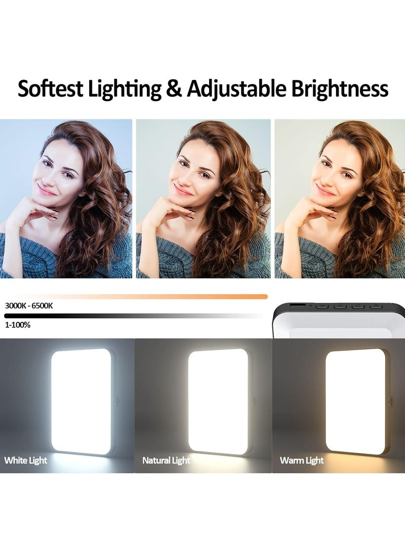 TLAXCA 80 LED Rechargeable Selfie Light , Phone Light Clip for iPhone - Phone Tablet LED Light with Adjustable Brightness, Perfect for Selfies, Makeup, TikTok, Live Streaming  Video Conferencing Black  - Image 3