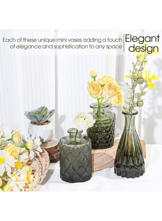 مجموعة مزهرية زجاجية مكونة من 10 قطع - Image 2