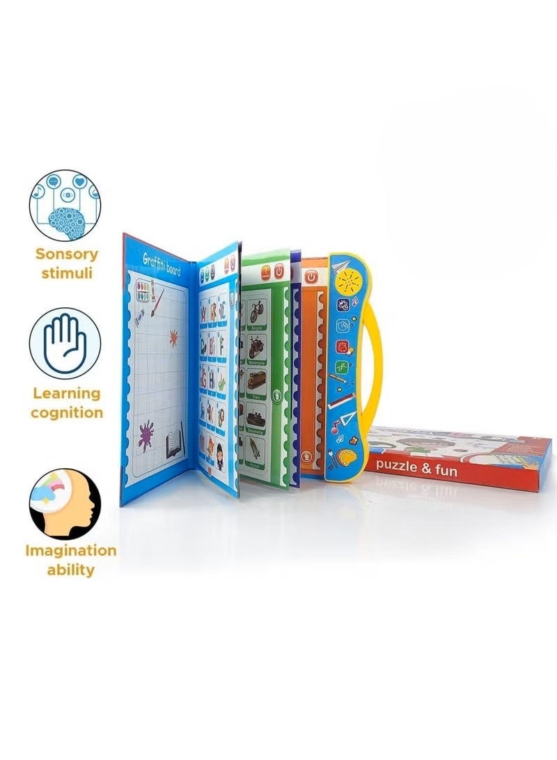 AYNI Interactive Talking Learning Book for Kids | English Educational Sound Book with Phonetic Learning, Letters, Numbers, Animals, Music & Parent-Child Activities | Ages 3+ - Image 4