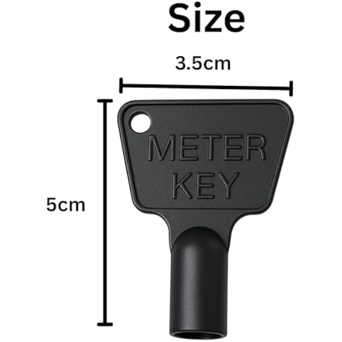 2 PACK TRIANGLE GAS & ELECTRIC METER BOX KEY - BLACK PLASTIC KEY - Image 3