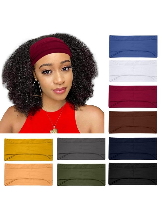 RITOPER 10 Pack Headbands for Women, Wide Non Slip Headbands for Workout Yoga Running Fitness, Super Soft Thick Elastic Head Bands Hair Bands Comfort for Working Out, Spa Day, Travel & More - Image 1