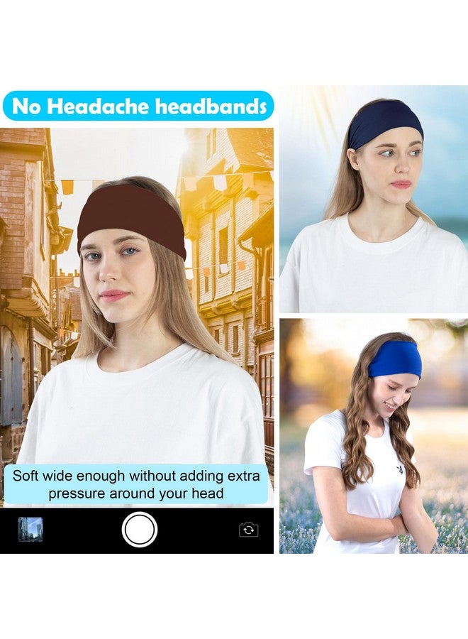 RITOPER 10 Pack Headbands for Women, Wide Non Slip Headbands for Workout Yoga Running Fitness, Super Soft Thick Elastic Head Bands Hair Bands Comfort for Working Out, Spa Day, Travel & More - Image 4