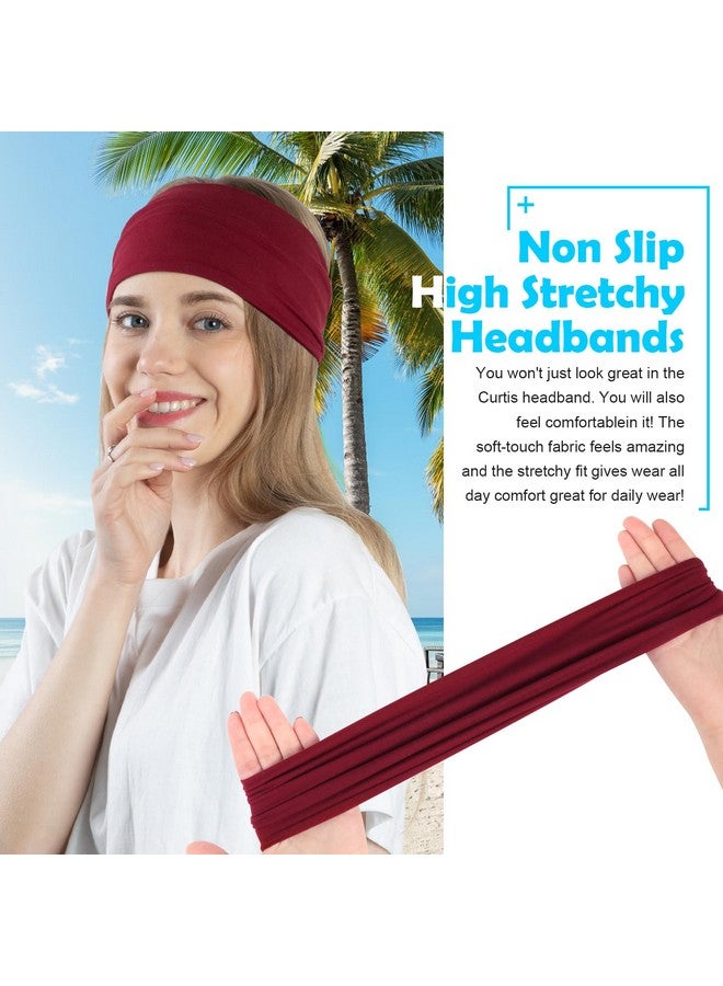 RITOPER 10 Pack Headbands for Women, Wide Non Slip Headbands for Workout Yoga Running Fitness, Super Soft Thick Elastic Head Bands Hair Bands Comfort for Working Out, Spa Day, Travel & More - Image 2