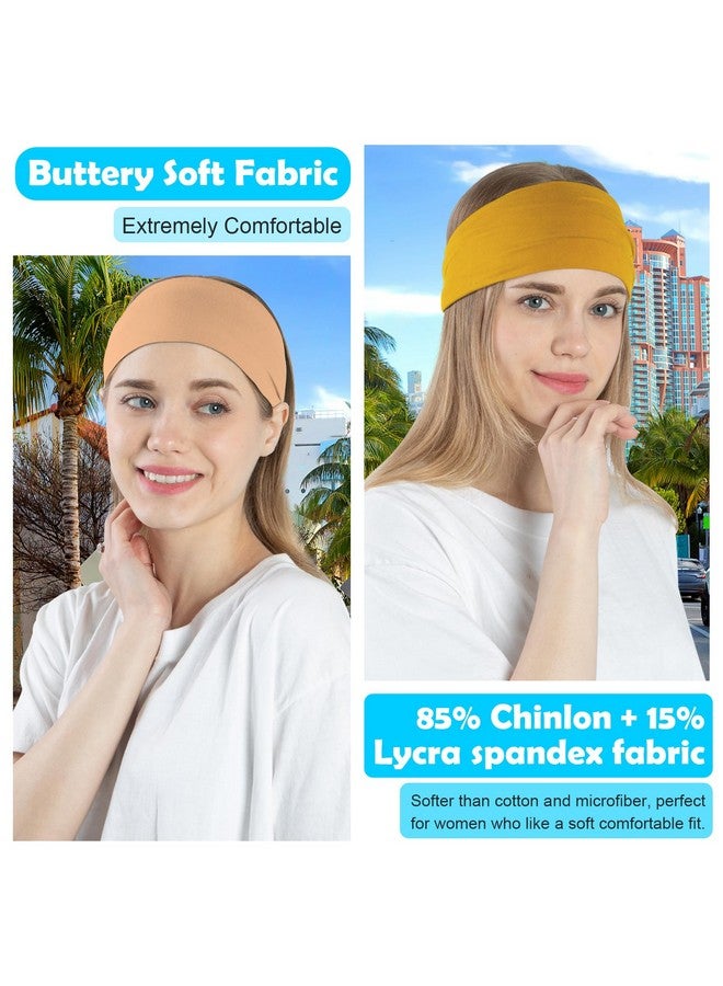 RITOPER 10 Pack Headbands for Women, Wide Non Slip Headbands for Workout Yoga Running Fitness, Super Soft Thick Elastic Head Bands Hair Bands Comfort for Working Out, Spa Day, Travel & More - Image 3