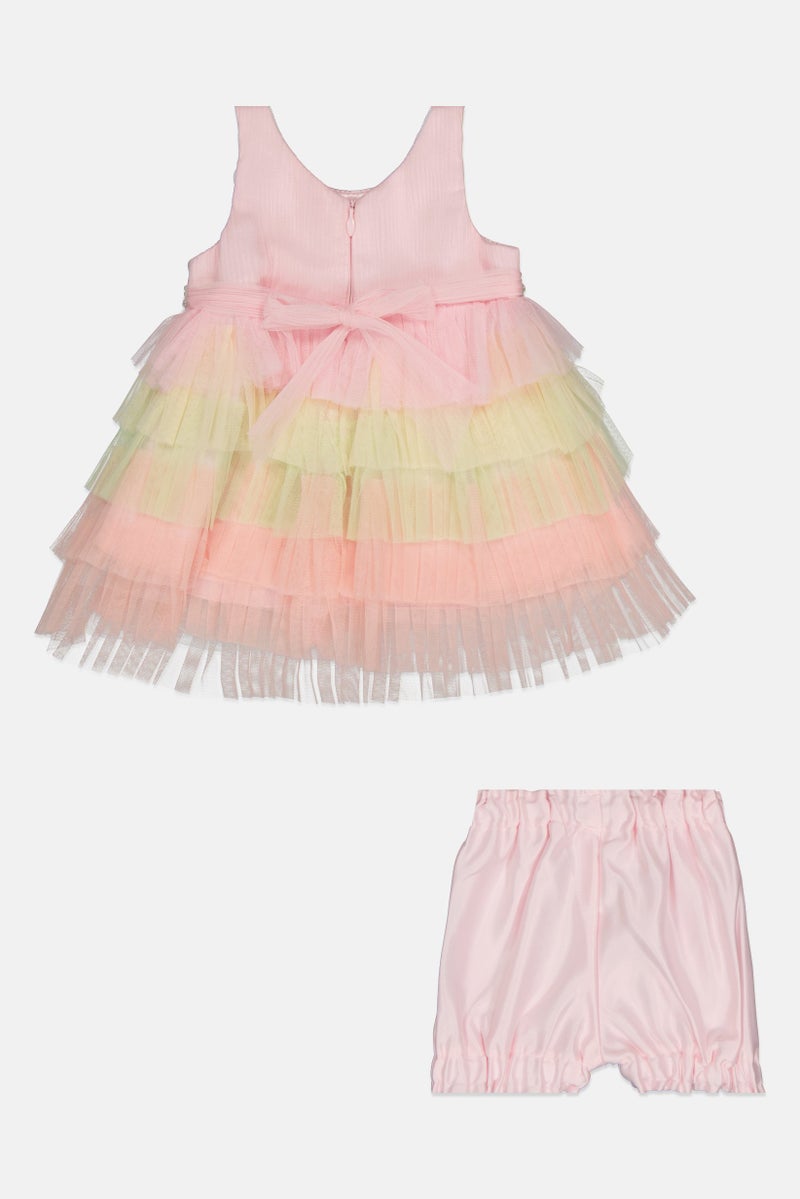 american Princess فستان منسوج للفتيات الصغيرات، متعدد الألوان - Image 3