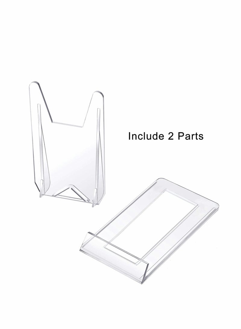 Excefore Acrylic Bracket Stands, 10 Pcs Plastic Display Holders Picture Plate Holders Clear Mini Easels Stands to Display Pictures or for Home Office Supplies Festival Party Decoration  - Image 3