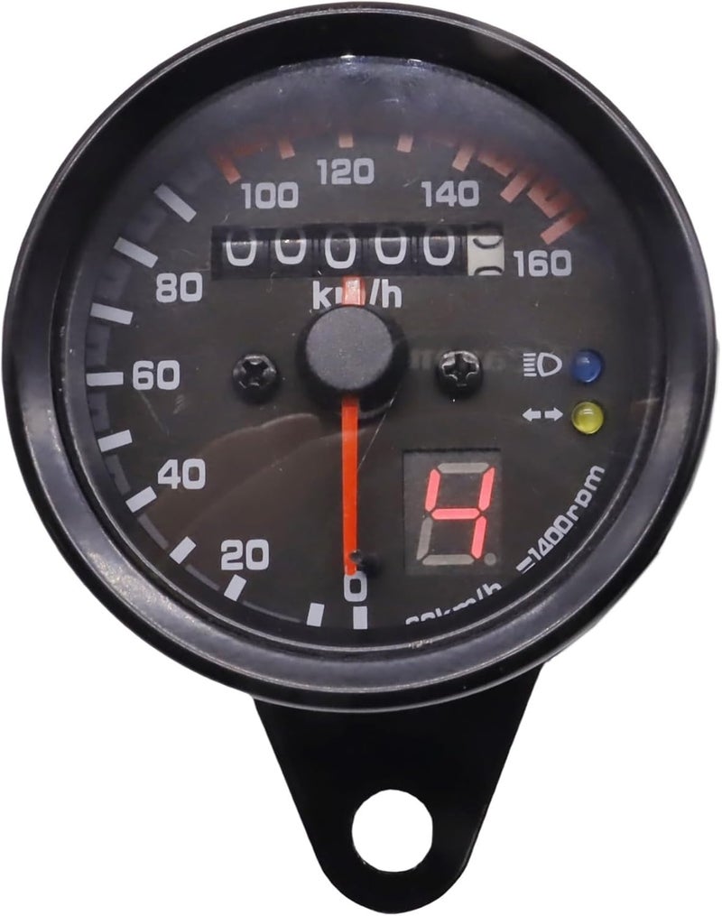 Taç TA Digital Universal Motorcycle Speedometer, LCD Display, 0-160 km/h, with Odometer and Trip Meter - Image 1