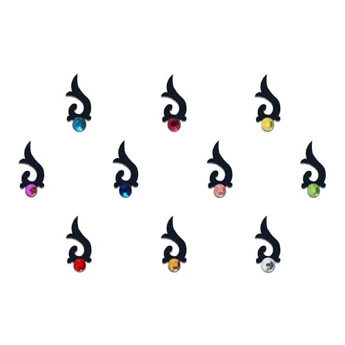 Comet Busters Fancy Black Bindi With Stone (BV647) - Image 1