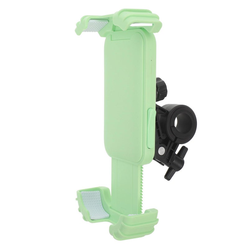Green Motorcycle Phone Mount Handlebar Clamp Stand Compatible with Electric Bike - Image 2