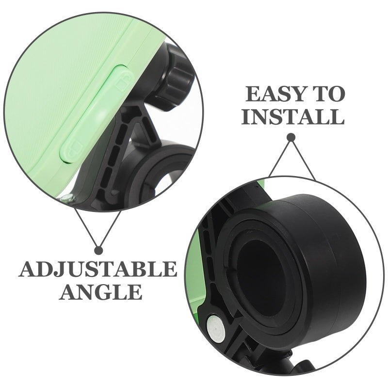 Green Motorcycle Phone Mount Handlebar Clamp Stand Compatible with Electric Bike - Image 4