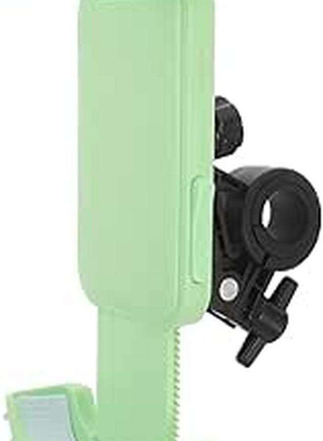 Green Motorcycle Phone Mount Handlebar Clamp Stand Compatible with Electric Bike - Image 1