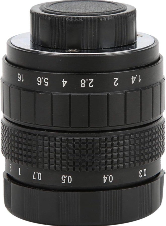 klarako 50mm F1.4 C Mount Lens Used with Adapter Ring for Canon Mirrorless Camera(Black)  - Image 1