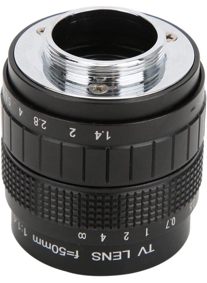 klarako 50mm F1.4 C Mount Lens Used with Adapter Ring for Canon Mirrorless Camera(Black)  - Image 2