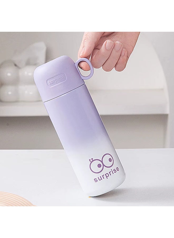 Original 450ml thermos tumbler with 1 cup, thermal bottle, vacuum-insulated tea and coffee thermos, made of stainless steel. A convenient travel mug for hot and cold beverages, ideal for children and babies. Leak-proof design. - Image 1