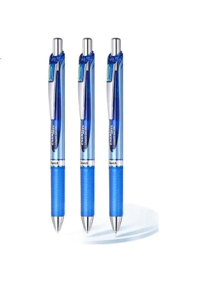 Pentel Bln75 Retractable Blue Gel Pen, Stylish 0.5Mm Signing Pen, Business And Student Quick-Drying Pen, Water-Based Pen, Office Supplies, Stationery, Blue, 6-Pack - Image 2