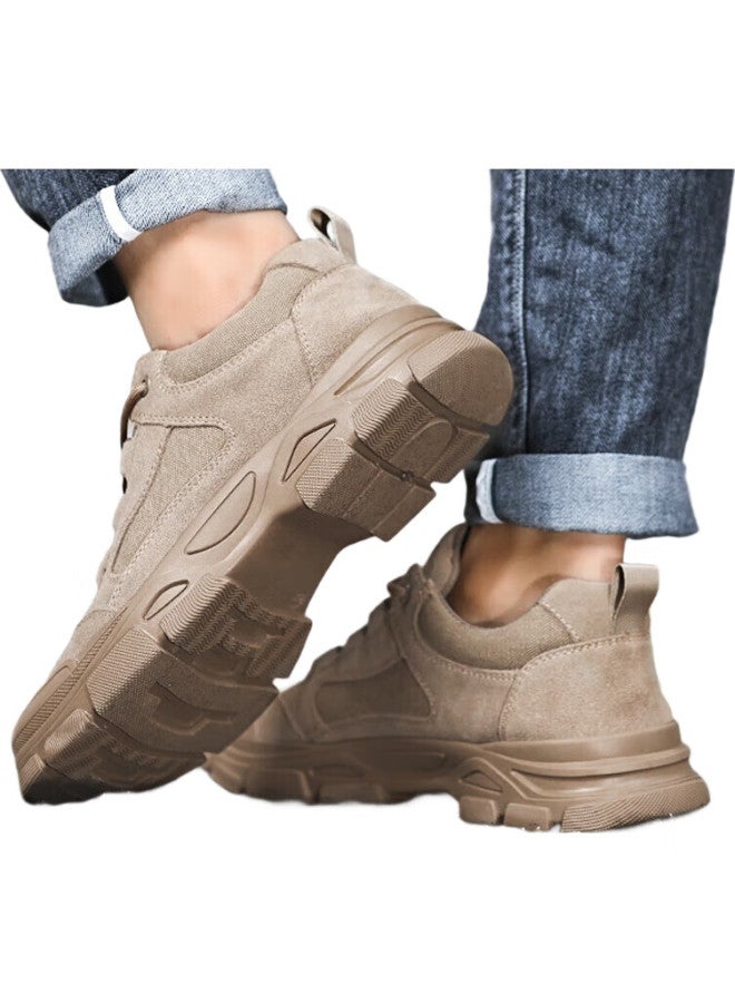 JUNBU أحذية أمان للرجال، كعب فولاذي شتوي، مضادة للسحق، مضادة للثقب، مقاومة للاهتراء، خفيفة الوزن، أحذية أمان وظيفية لعمل اللحام 0273 مقاس 43 - Image 2