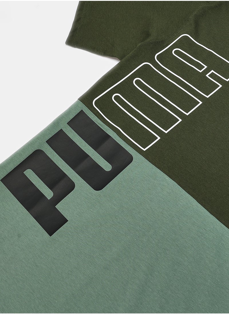 PUMA - Puma Power Colorblock Tee - Image 1